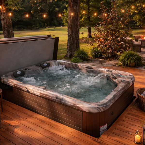 Patio Elegance Pioneer Hot Tub | 5-Person Spa with Dual Captain’s Chairs